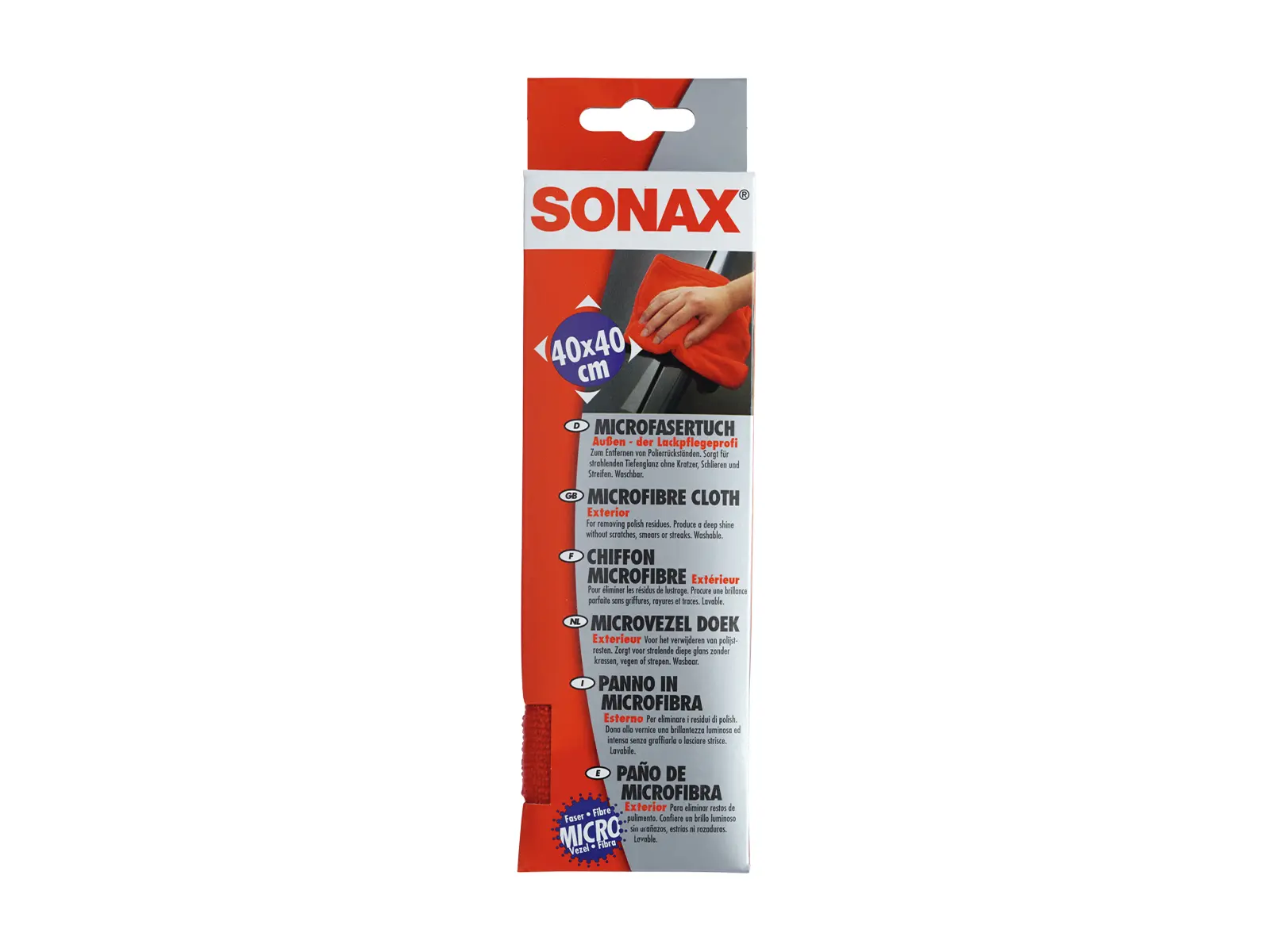SONAX MicrofaserTuch Außen 40x40cm VE6