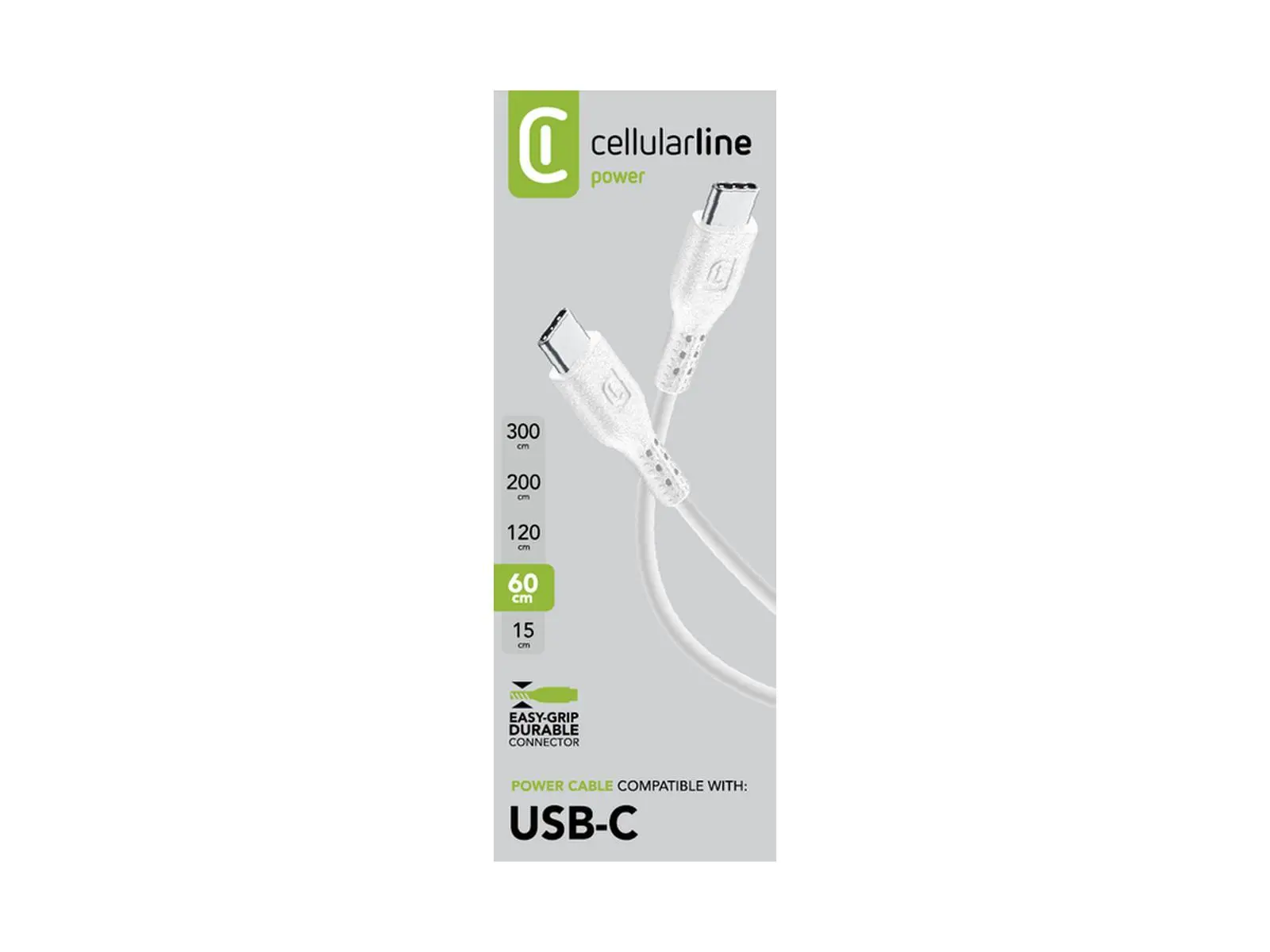 CL USB-C Kabel auf USB-C, 0,6m, weiß