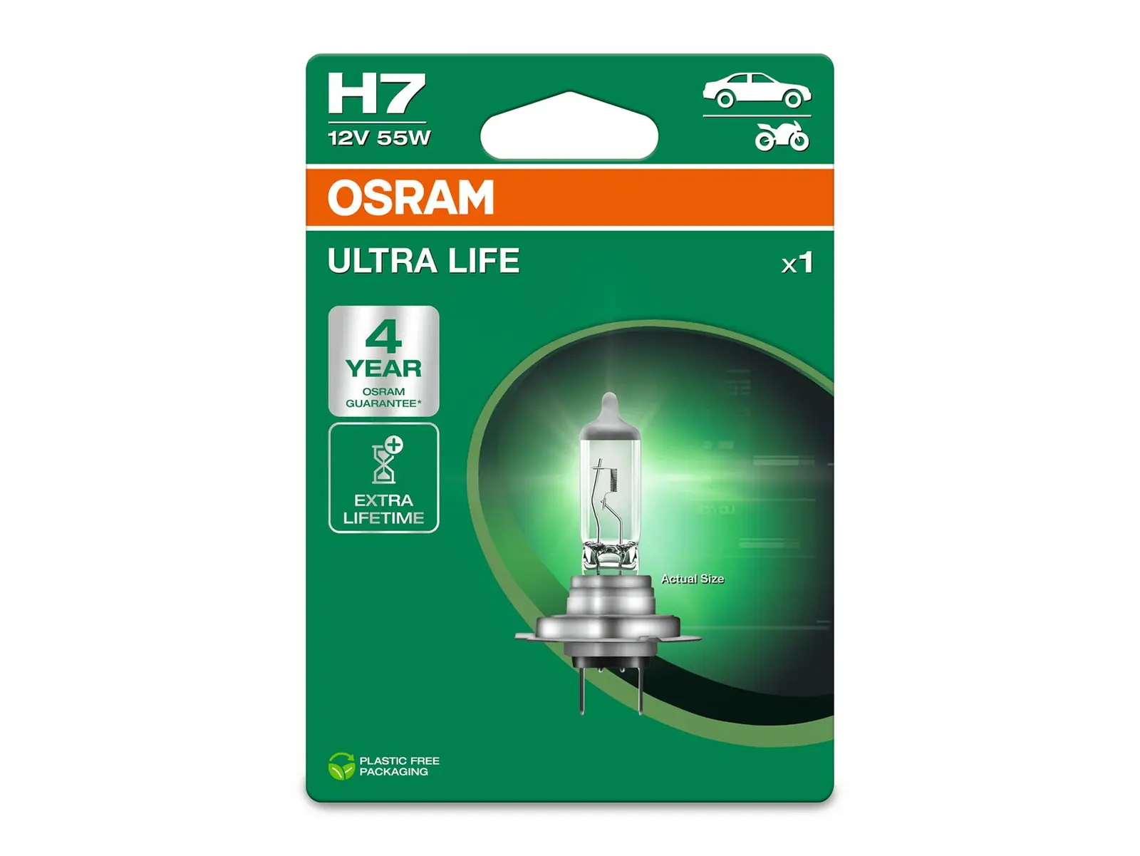 OSRAM Birne H7 55W ULTRA LIFE 12 Volt