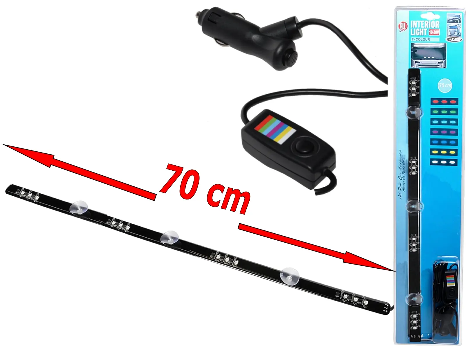 LED Innenleuchte 12LED, in 7 Farben, 10-30V