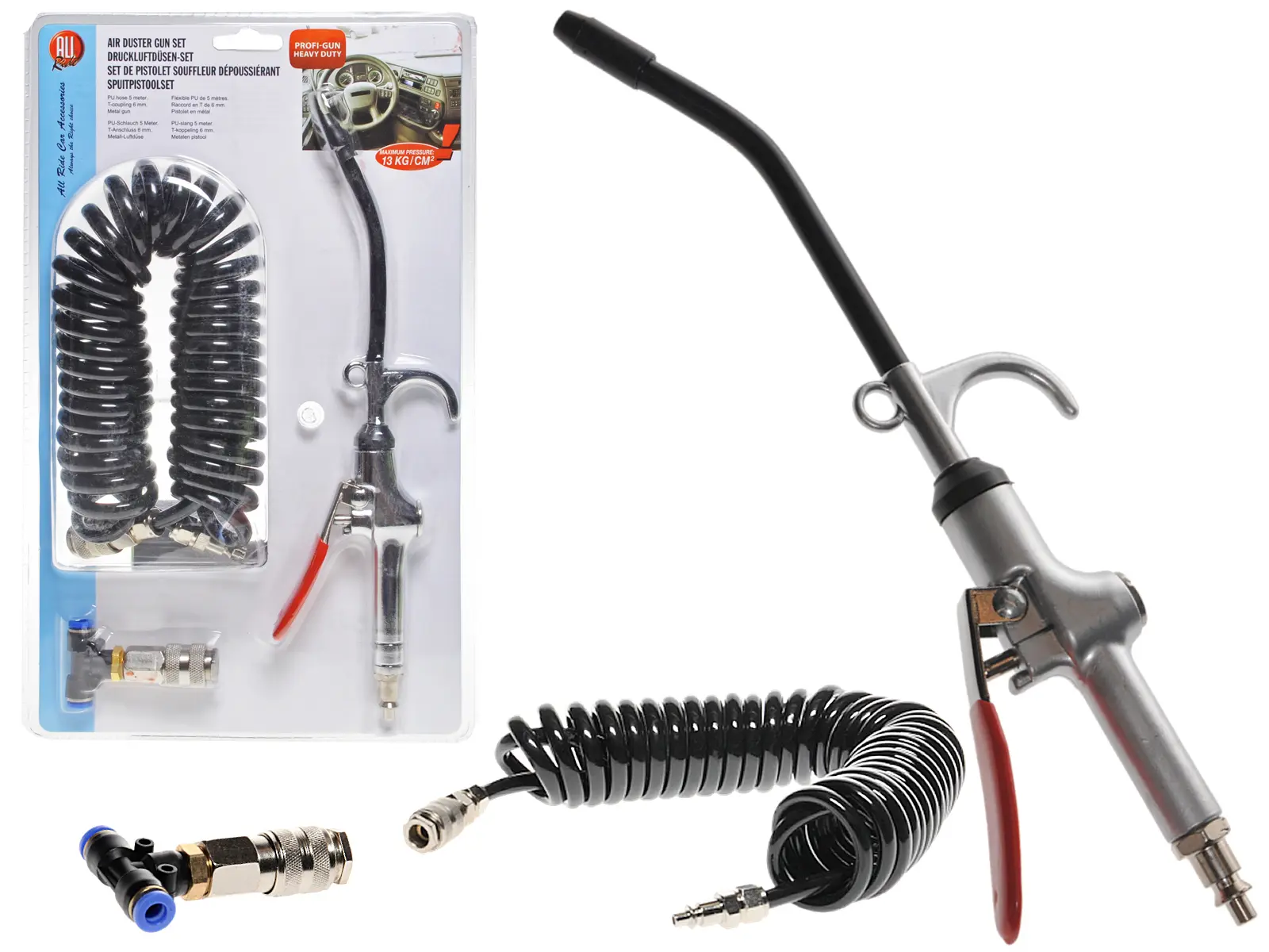 Luftpistole Set Spirale schwarz  13KG/cm²
