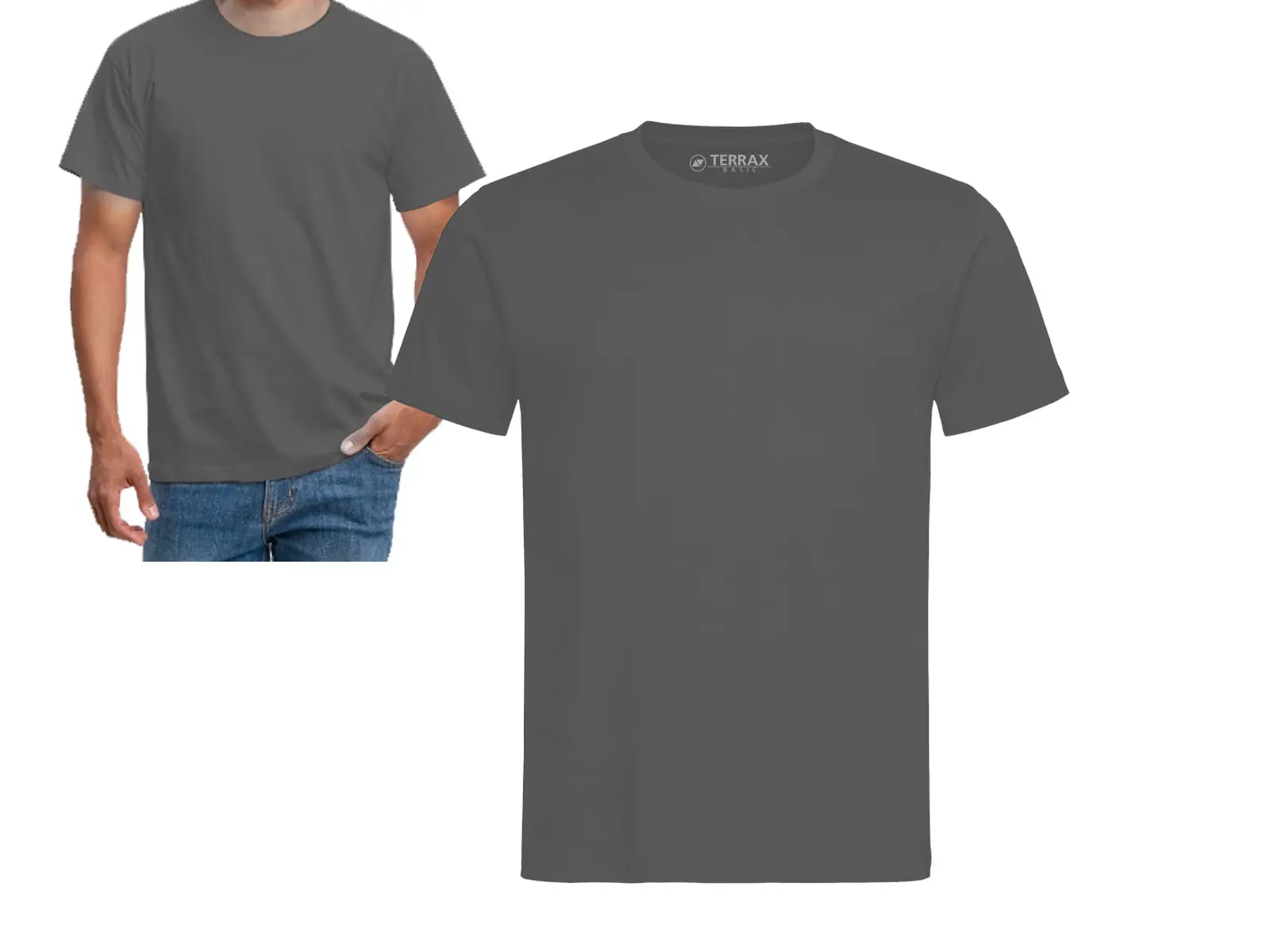 Herren T-Shirt anthrazit Gr. M