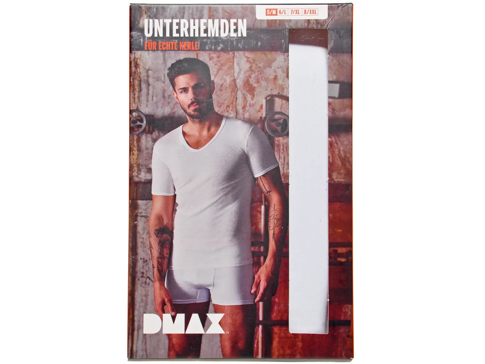 DMAX T-Shirt, Unterziehshirt, 2er weiß, M