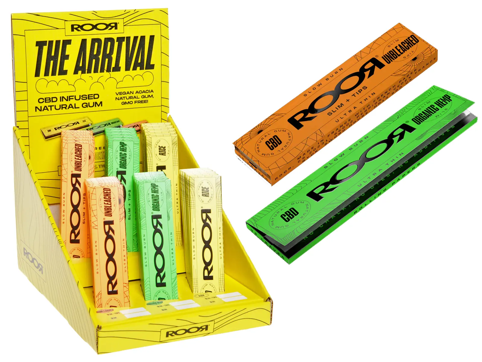 ROOR Slim Papers im Thekendisplay x36
