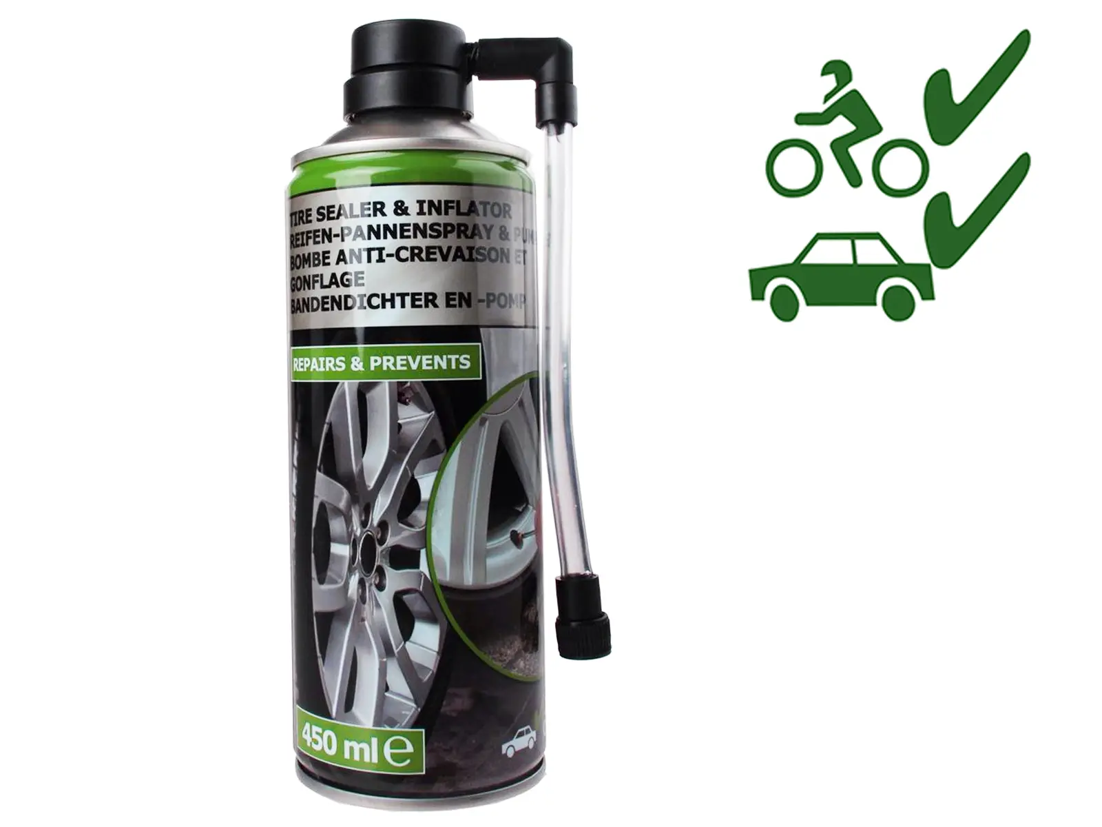 Reifen-Pannenspray & Pumpe 450ml 