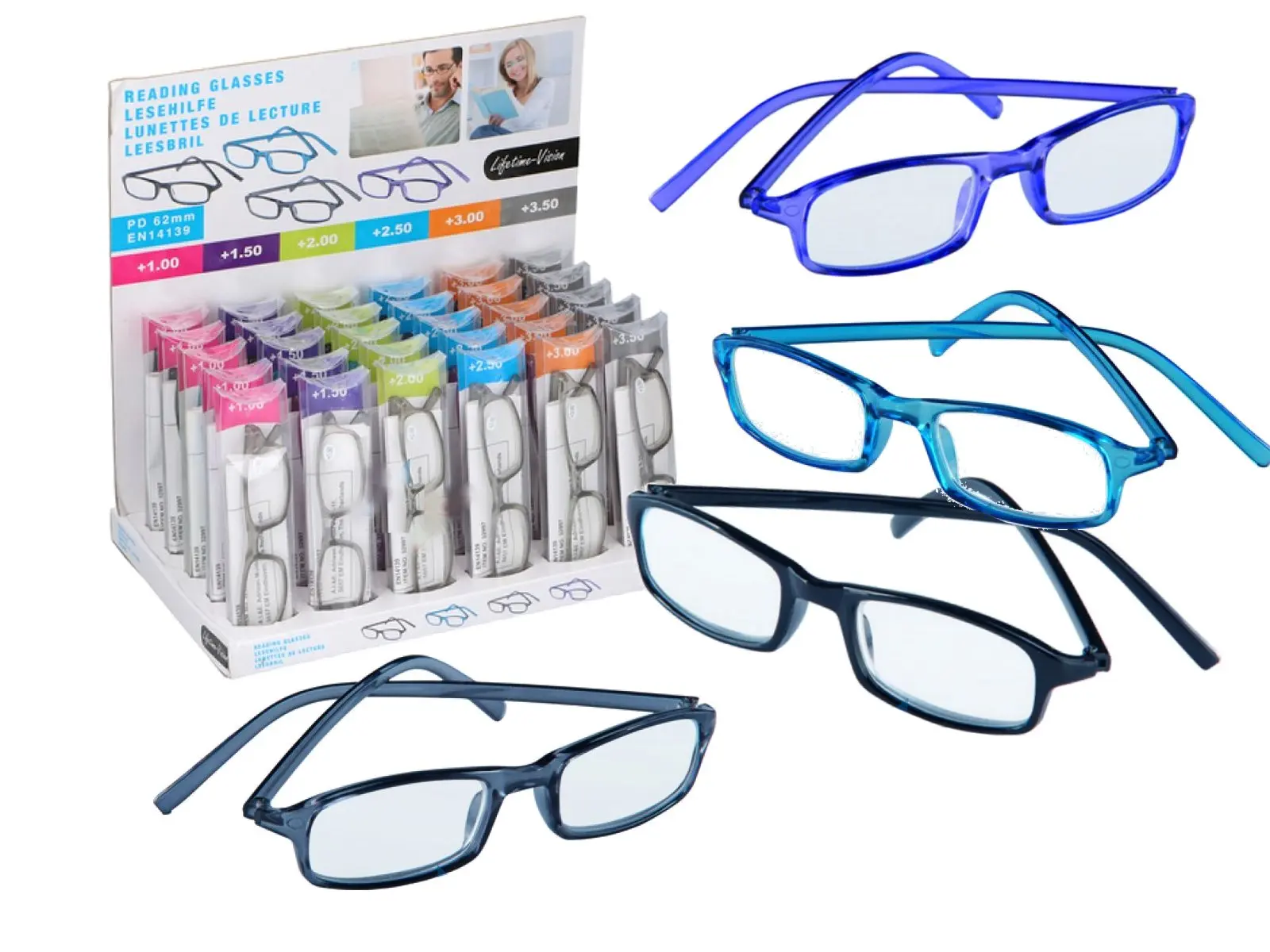 Lesebrille in 4 Farben 30x im Display