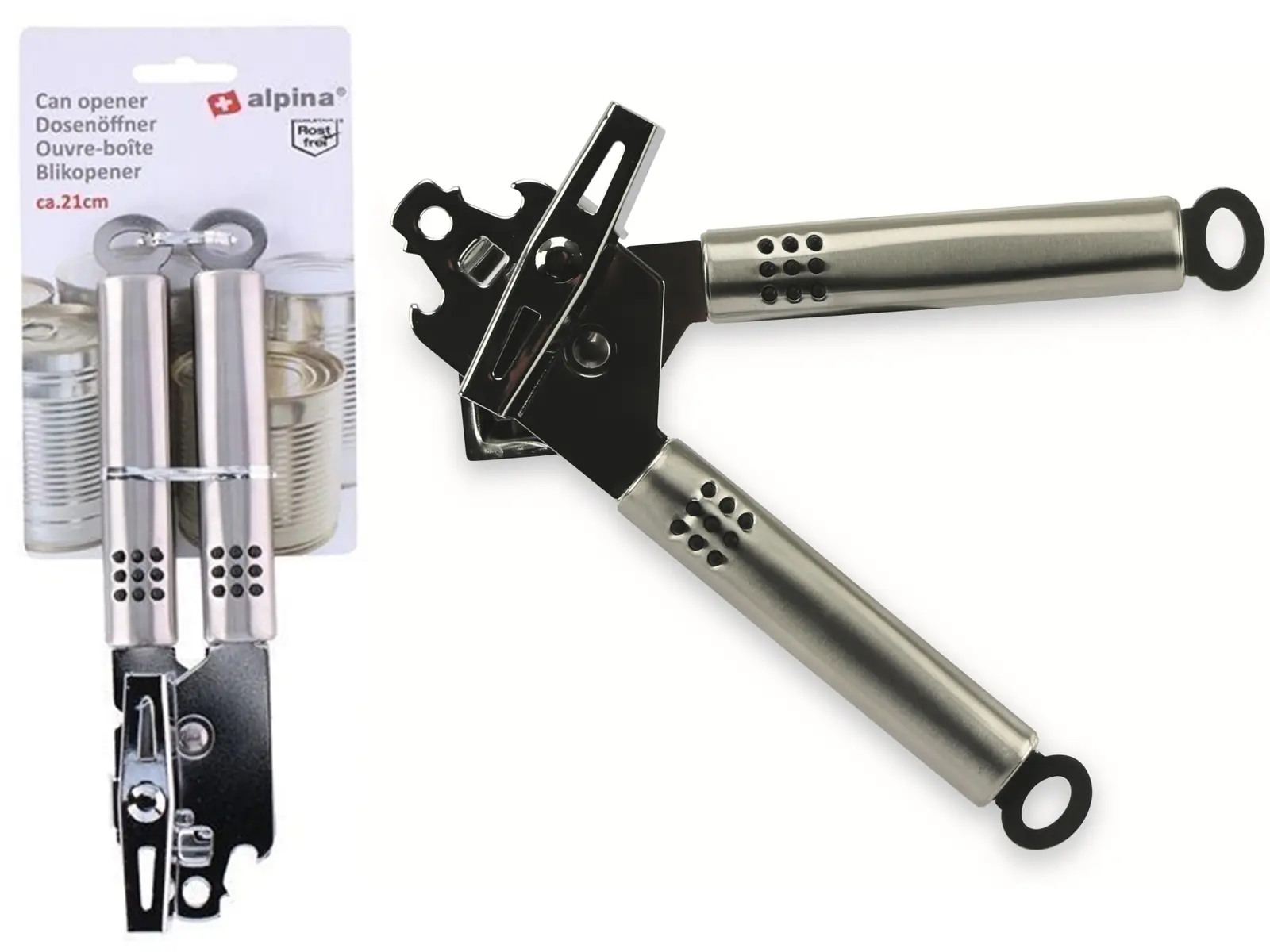 Alpina Dosenöffner 21cm, silber