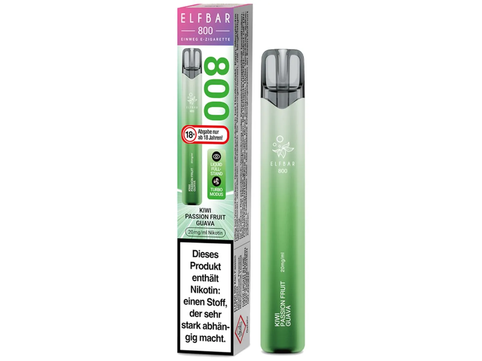 ELFBAR 800 Einweg 20mg/ml Kiwi Passion Guava VE10